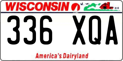 WI license plate 336XQA