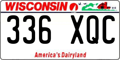 WI license plate 336XQC
