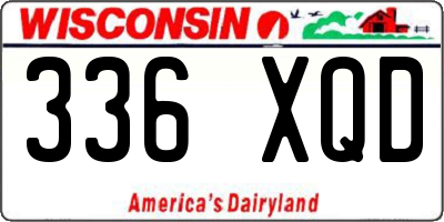 WI license plate 336XQD