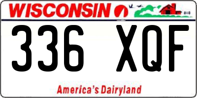 WI license plate 336XQF