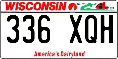 WI license plate 336XQH