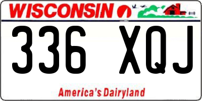 WI license plate 336XQJ