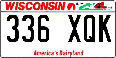 WI license plate 336XQK