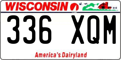 WI license plate 336XQM