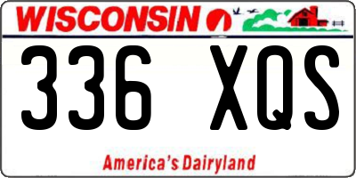 WI license plate 336XQS