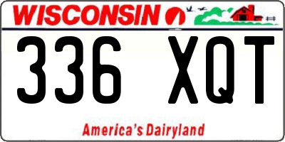 WI license plate 336XQT