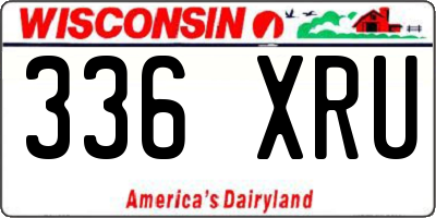 WI license plate 336XRU