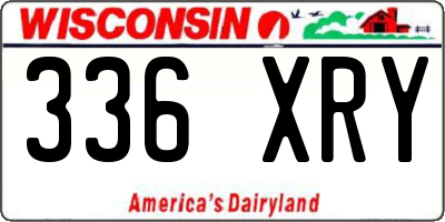 WI license plate 336XRY