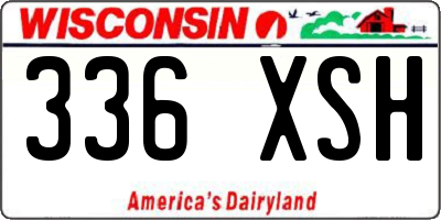 WI license plate 336XSH