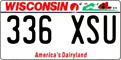 WI license plate 336XSU