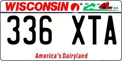 WI license plate 336XTA