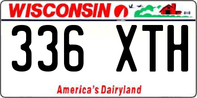 WI license plate 336XTH