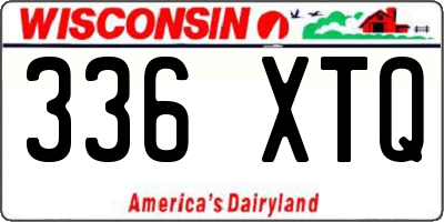 WI license plate 336XTQ