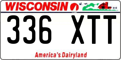 WI license plate 336XTT