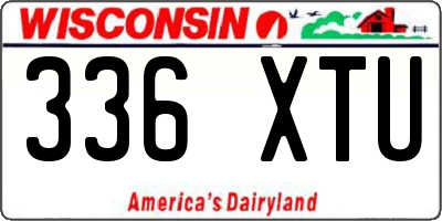 WI license plate 336XTU