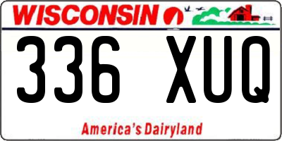 WI license plate 336XUQ