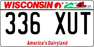 WI license plate 336XUT