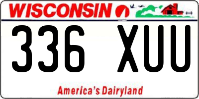 WI license plate 336XUU