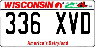 WI license plate 336XVD