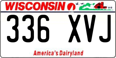 WI license plate 336XVJ