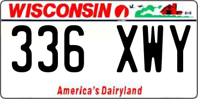 WI license plate 336XWY