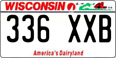 WI license plate 336XXB