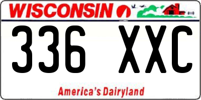 WI license plate 336XXC