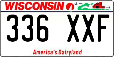 WI license plate 336XXF