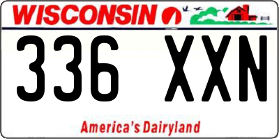 WI license plate 336XXN