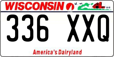 WI license plate 336XXQ