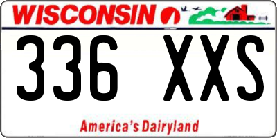 WI license plate 336XXS