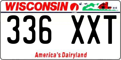 WI license plate 336XXT