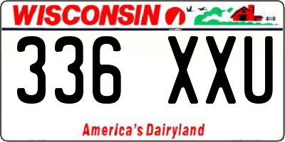 WI license plate 336XXU