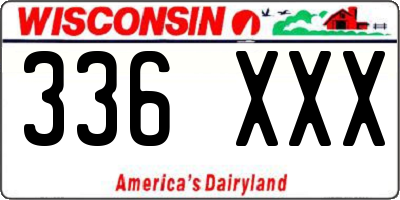 WI license plate 336XXX