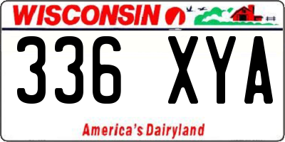 WI license plate 336XYA