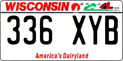 WI license plate 336XYB