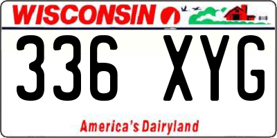 WI license plate 336XYG