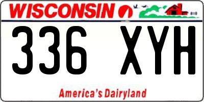 WI license plate 336XYH