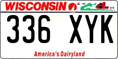 WI license plate 336XYK