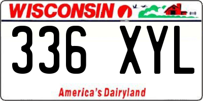 WI license plate 336XYL