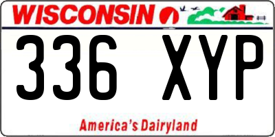 WI license plate 336XYP
