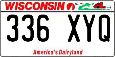 WI license plate 336XYQ