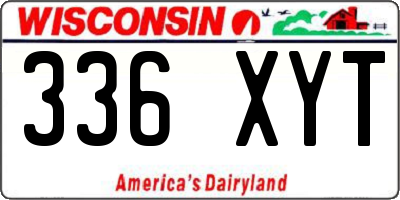 WI license plate 336XYT