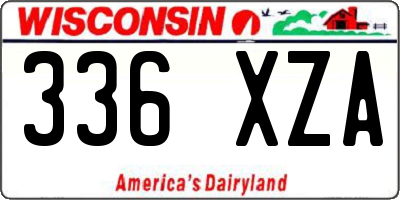 WI license plate 336XZA