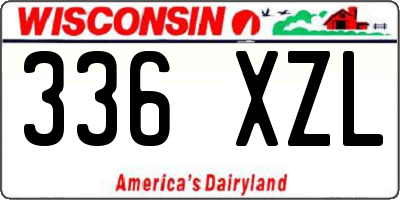 WI license plate 336XZL