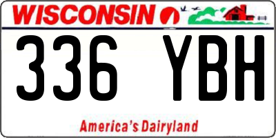 WI license plate 336YBH