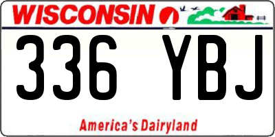 WI license plate 336YBJ