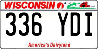 WI license plate 336YDI