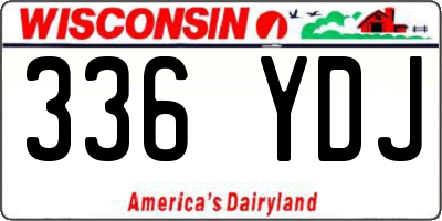 WI license plate 336YDJ