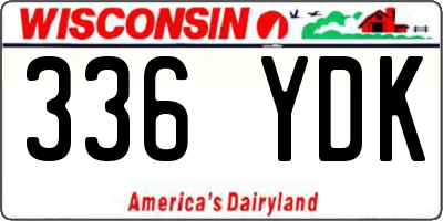 WI license plate 336YDK